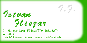 istvan fliszar business card